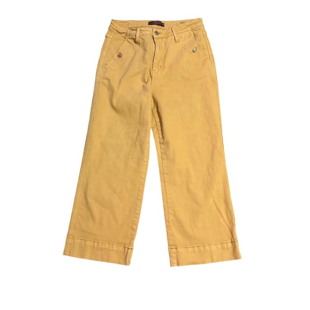 Judy blue mustard yellow cropped